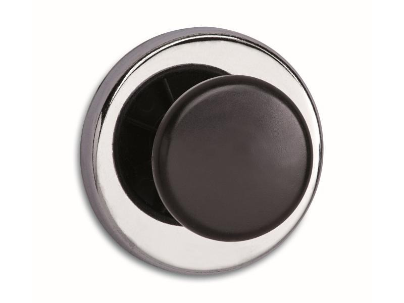 Maul Haftmagnet Ø 67 mm Griffknopf Silber/Schwarz
