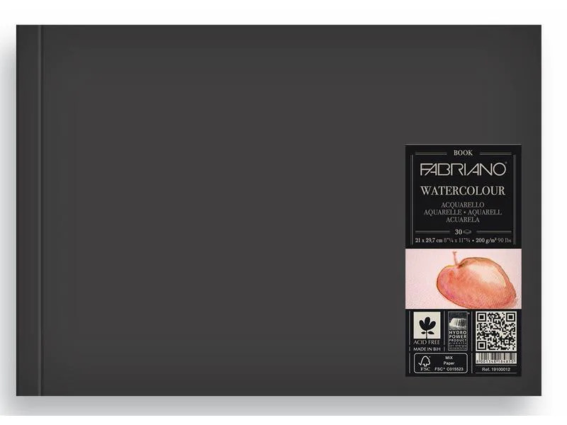 Fabriano Aquarellblock Buch A4, 30 Blatt
