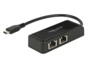 Delock Netzwerk-Adapter USB-C - 2xRJ-45 1Gbps