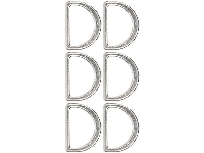 lalana Anhänger D-Ring flach 25 x 20 mm, 6 Stück