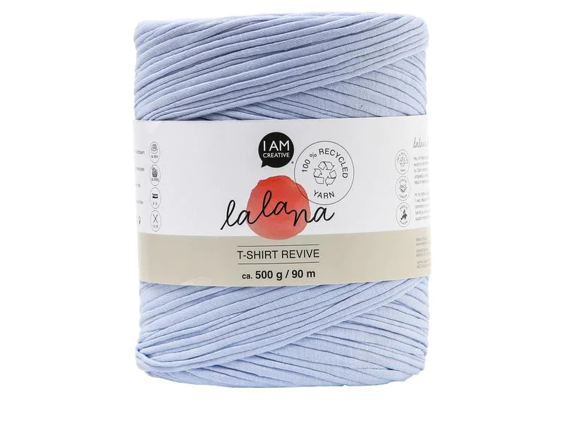 lalana Wolle T-Shirt Revive 5 mm, 500 g, Hellblau