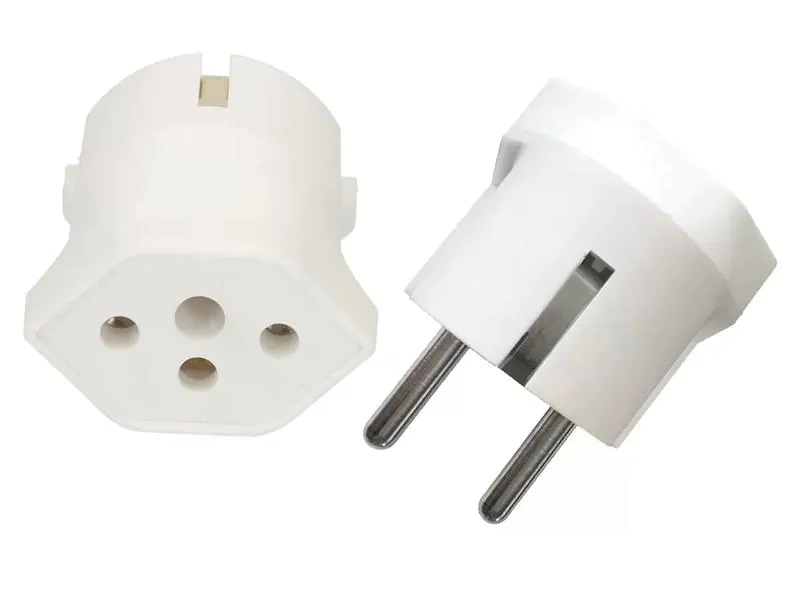 Max Hauri Fixadapter Schuko auf T13, Weiss