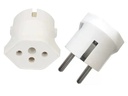 Max Hauri Fixadapter Schuko auf T13, Weiss