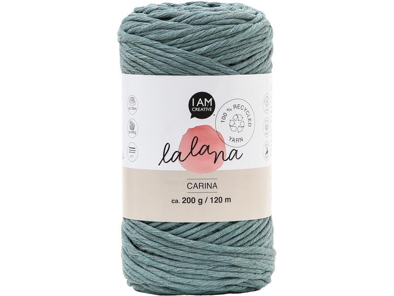 lalana Wolle Carina 200 g, Blaugrau