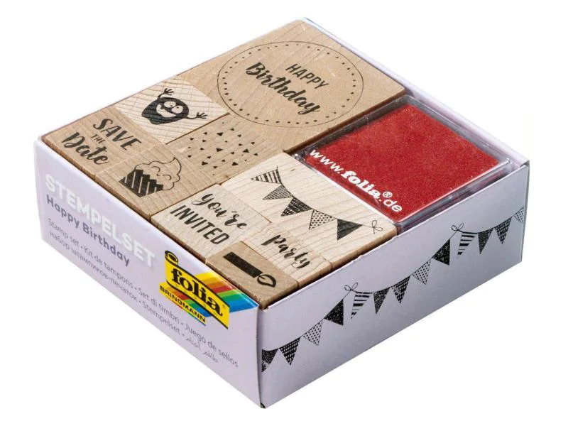 Folia Stempelset Happy Birthday Motiv: Geburtstag