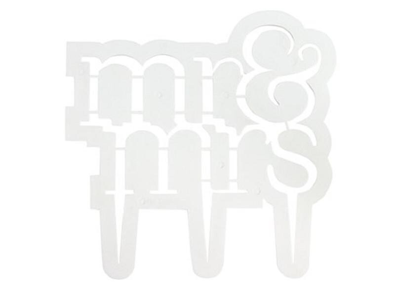 PME Kuchen-Topper Mr. &amp; Mrs. Modern 1 Stück, Weiss