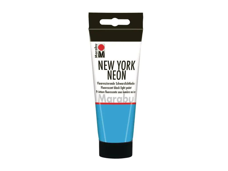 Marabu Schwarzlichtfarbe New York Neon 100 ml, Blau