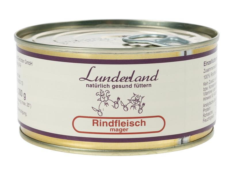 Lunderland Nassfutter Rindfleisch mager, 300 g