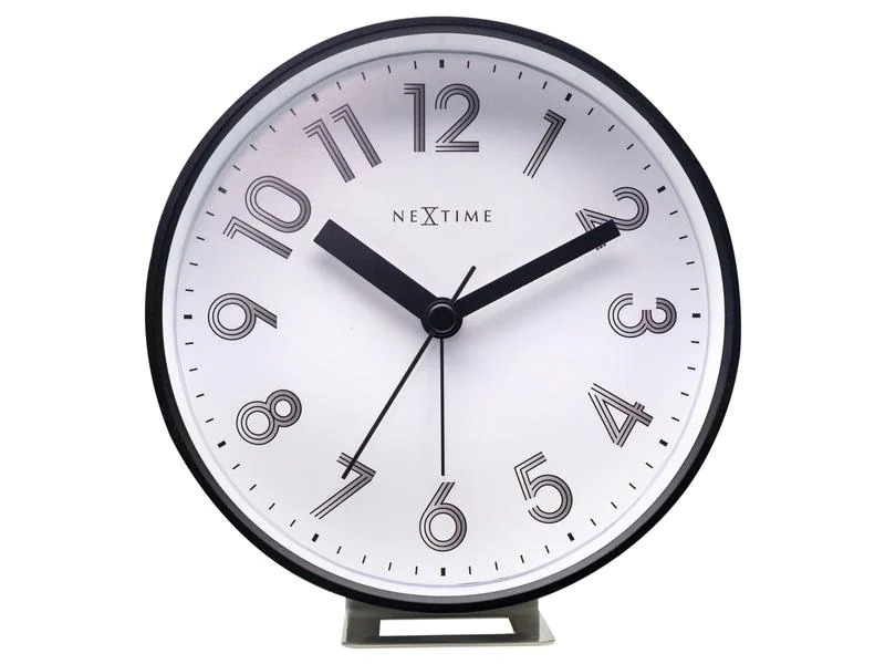 NeXtime Klassischer Wecker Reflect Weiss/Schwarz