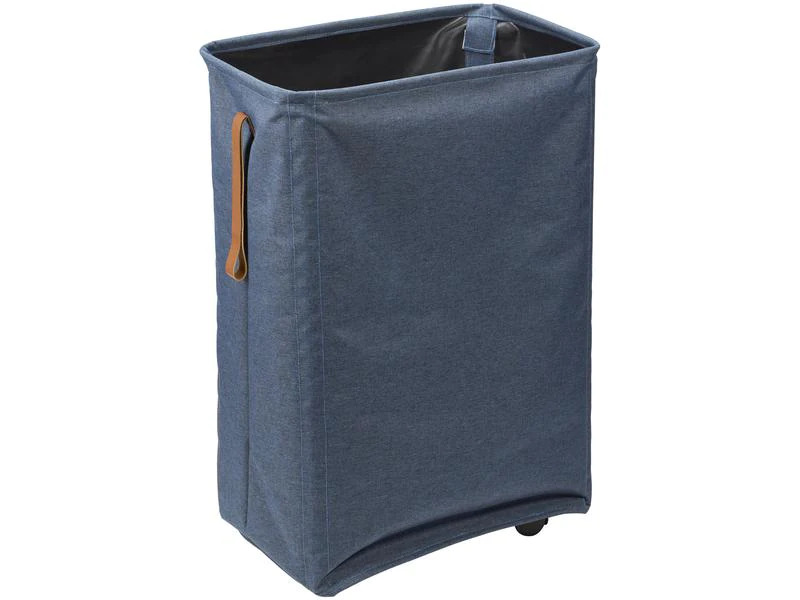 diaqua® Wäschekorb  Levi mit Rollen 50 l, Dunkelblau