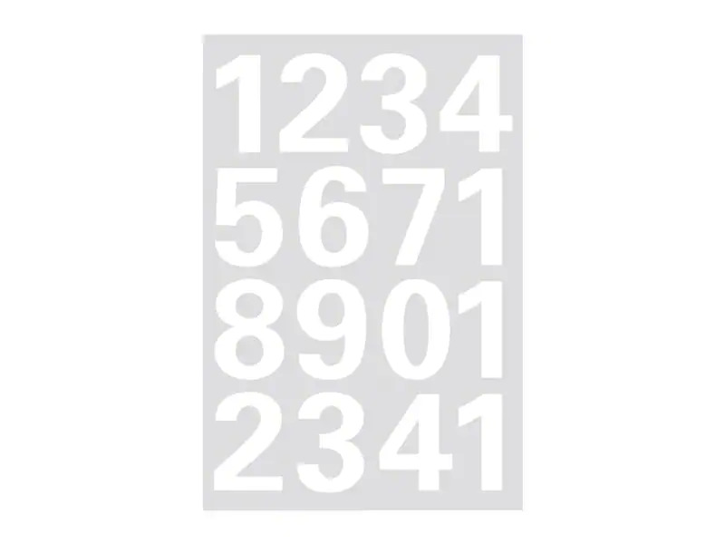Herma Stickers Nummer-Etiketten 25 mm 0-9 wetterfest, 32 Sticker