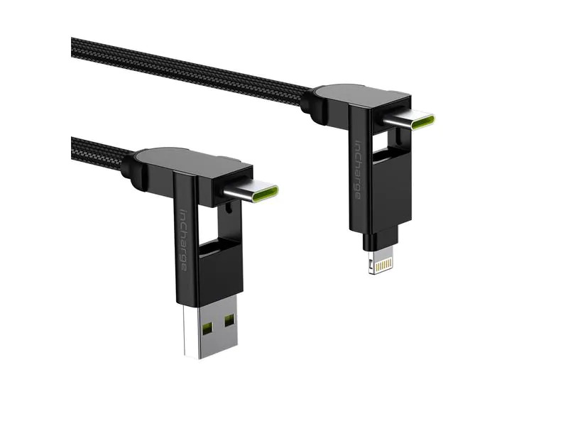 RollingSquare inCharge 6 Max, 6in1, USB-A/-C, Micro-USB, Lightning 1.5 m