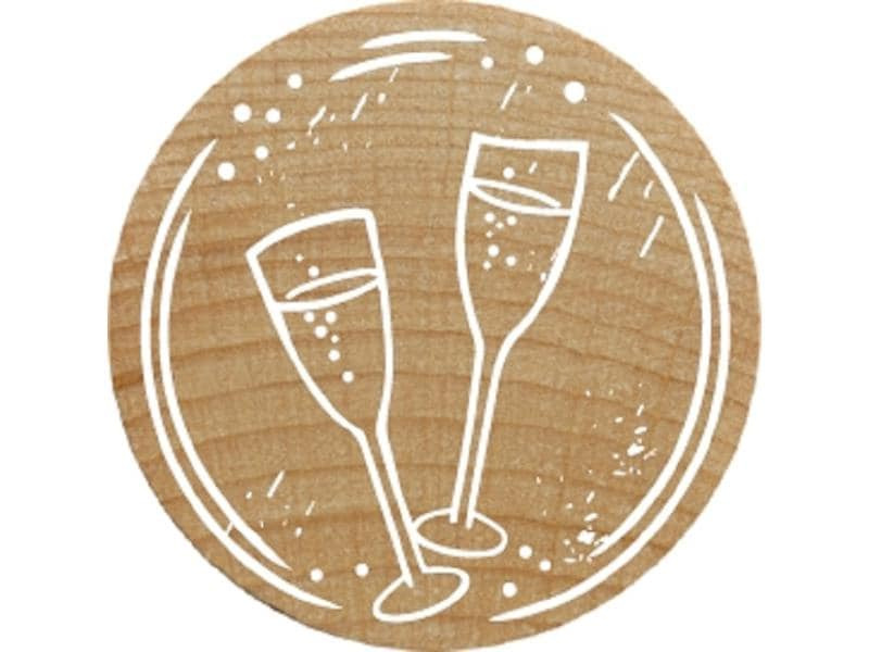 Woodies Stempel Sektgläser 1 Stück
