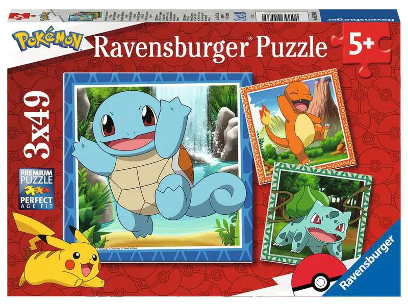 Ravensburger Puzzle Glumanda, Bisasam und Schiggy