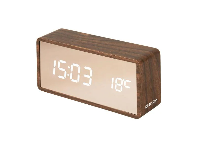 KARLSSON Digitalwecker Copper Braun