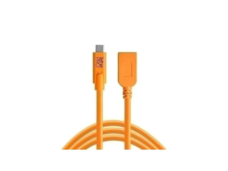 Tether Tools Kabel TetherPro USB-C zu USB-A Female, 4.6m Orange