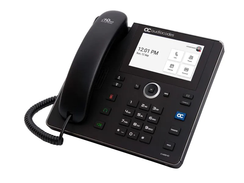 Audiocodes Tischtelefon C455HD Microsoft Teams Schwarz