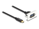Delock Easy 45 Modul SuperSpeed USB-A zu USB-C, Kabelpeitsche