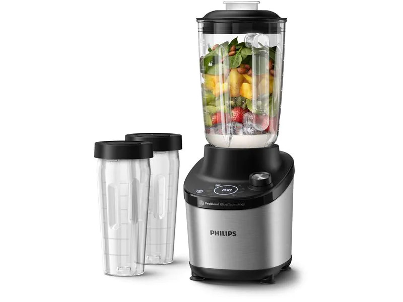 Philips Standmixer HR3760/12 7000 Series Edelstahl/Schwarz