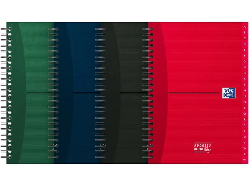 Oxford Adressbuch A4, Sonderlineatur, assortiert