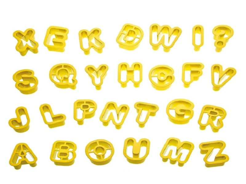 Decora Guetzli-Ausstecher-Set 36 Stück, Alphabet und Zahlen
