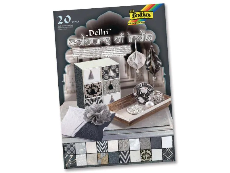 Folia Motivblock India Delhi Farbig assortiert