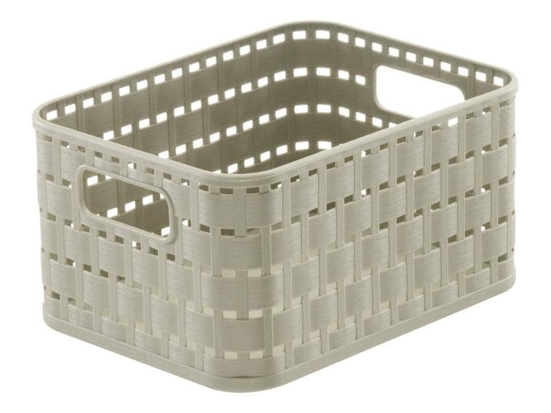 Rotho Aufbewahrungskorb Country 18.3 x 13.7 x 9.8 cm, Beige