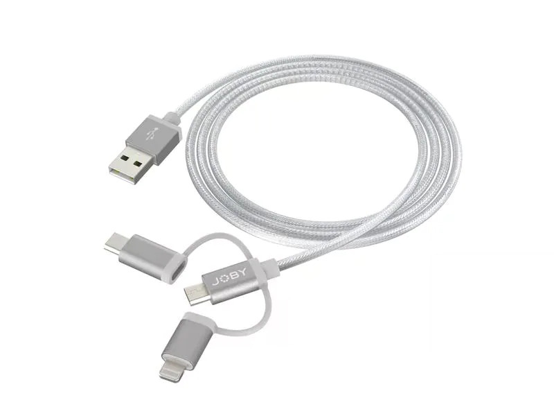 Joby USB 2.0-Kabel USB A - Lightning/Micro-USB A/USB C 1.2 m