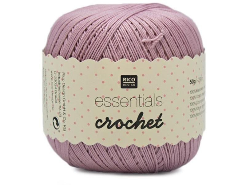 Rico Design Häkel- und Strickgarn Essentials Crochet 50 g, Rosa
