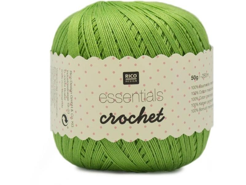 Rico Design Häkel- und Strickgarn Essentials Crochet 50 g, Hellgrün