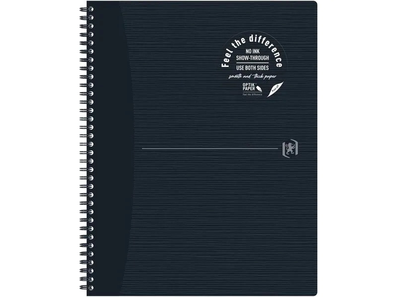 Oxford Notizbuch A4+, kariert, Schwarz