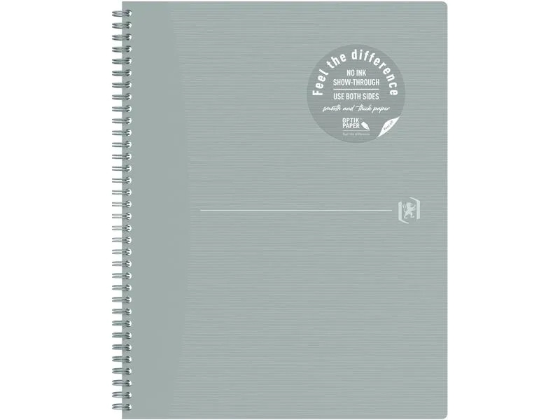 Oxford Notizbuch A4+, kariert, Hellgrau