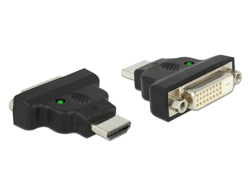 Delock Adapter HDMI - DVI-D 24+1 Pin, mit LED, 1 Stück