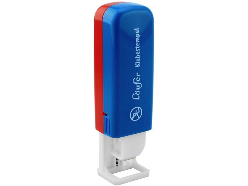 Läufer Klebestempel 1 Stück, Blau, Rot, Weiss