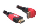 Delock Kabel gewinkelt unten HDMI - HDMI, 1 m, Rot