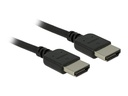 Delock Kabel hochflexibel, 4K 60Hz HDMI - HDMI, 1 m, Schwarz