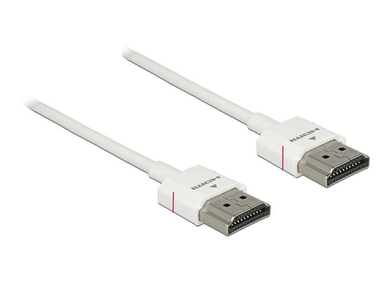 Delock Kabel 4K 60Hz HDMI - HDMI, 0.25 m, Weiss
