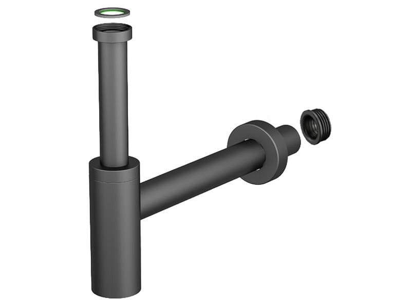 diaqua® Lavabosiphon Profi-Line 1 1/4 x Ø 40 mm, Schwarz