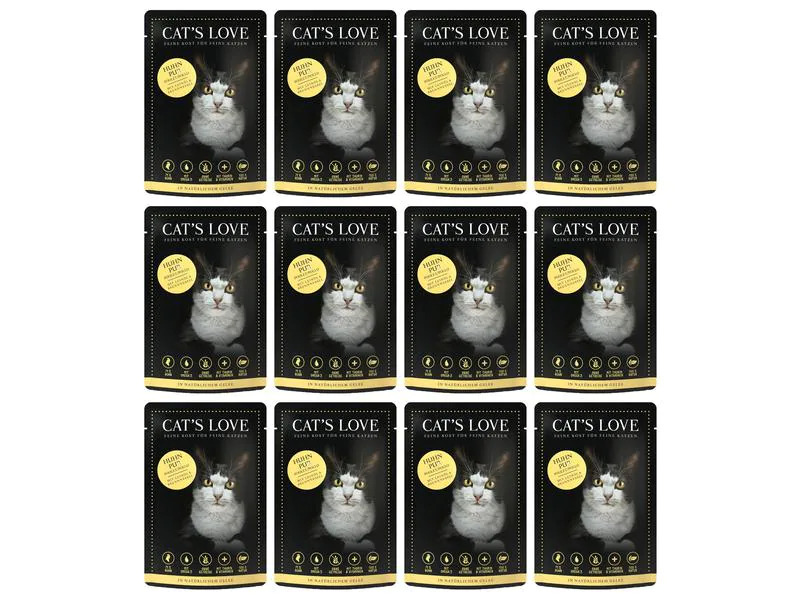 Cat's Love Nassfutter Adult Huhn, 12 x 85 g