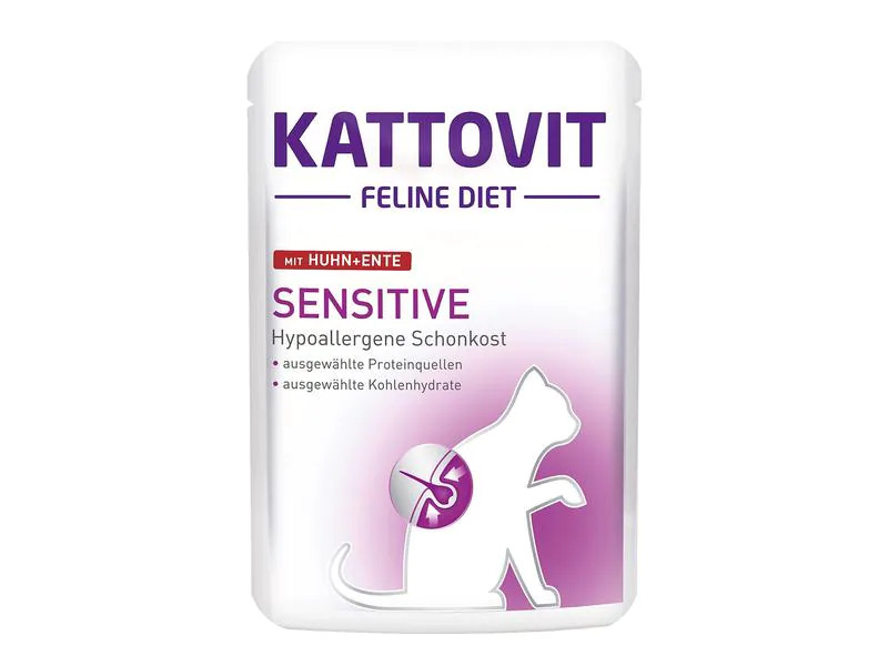 Kattovit Nassfutter Sensitive Huhn und Ente, 85 g