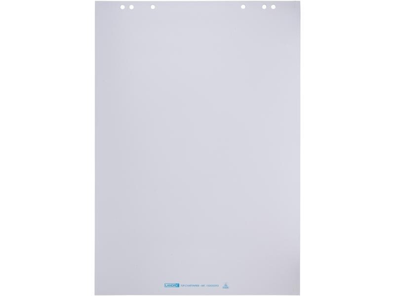 Landré Flipchart Block 65 x 98 cm, blanko, Weiss, 5 Stück