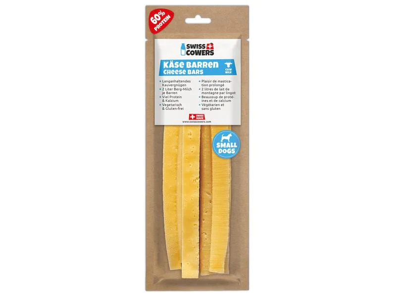 Swiss Cowers Kaustange Käse Barren, 4 x 20 g