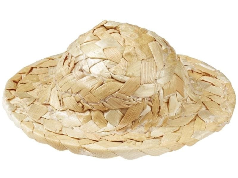 HobbyFun Mini-Utensilien Strohhut 5 cm, 2 Stück