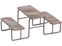 HobbyFun Mini-Möbel Biertisch Set 11 cm, Braun
