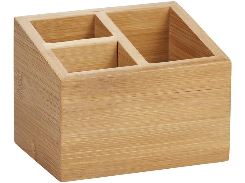 diaqua® Schminkablage aus Bambus 12 x 9 x 9 cm, Nature