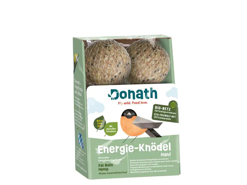 Donath Wintervogelfutter Energie Knödel Hanf, 6 x 100 g