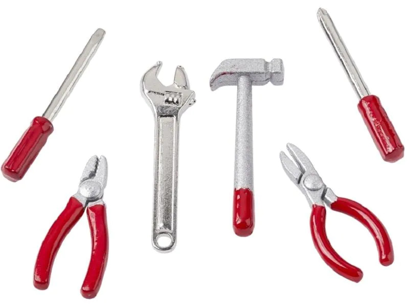 HobbyFun Mini-Utensilien Werkzeug Set 6 Stück, sortiert