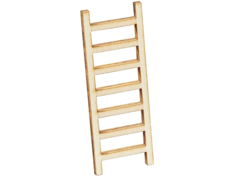 HobbyFun Mini-Utensilien Leiter 2 Stück, Natur
