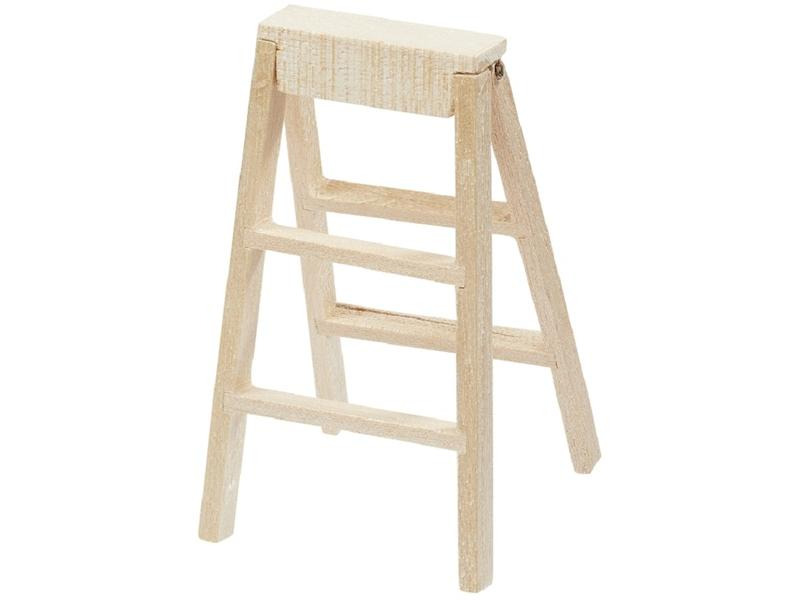 HobbyFun Mini-Utensilien Stehleiter Natur