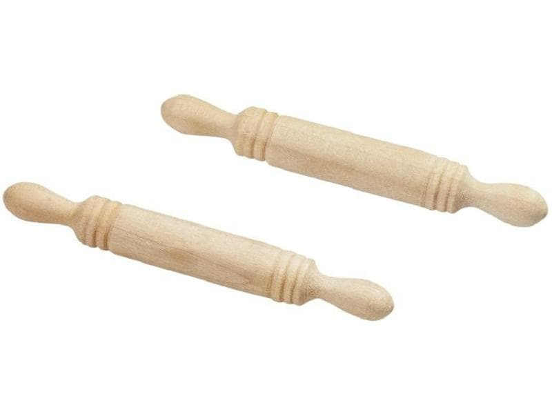 HobbyFun Mini-Utensilien Nudelholz Natur